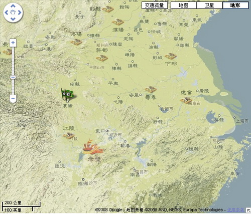 Google中国发布三国赤壁之战地图